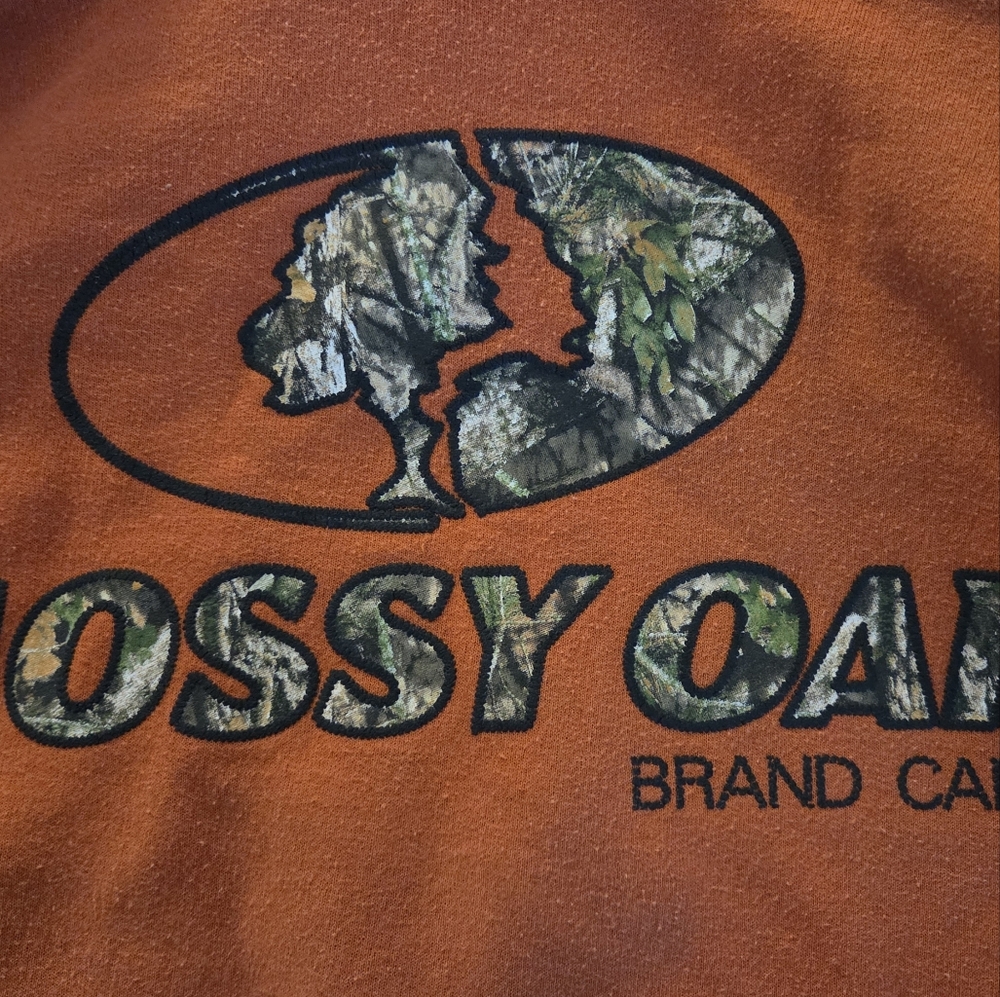 Mossy Oak Orange Hoodie with Camo Logo